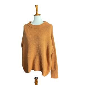 Ava & Viv Women Orange Long Raglan Sleeve Pullover Sweater Size XL